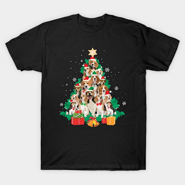 Beagle Christmas Funny Christmas Gift T-Shirt by CatRobot